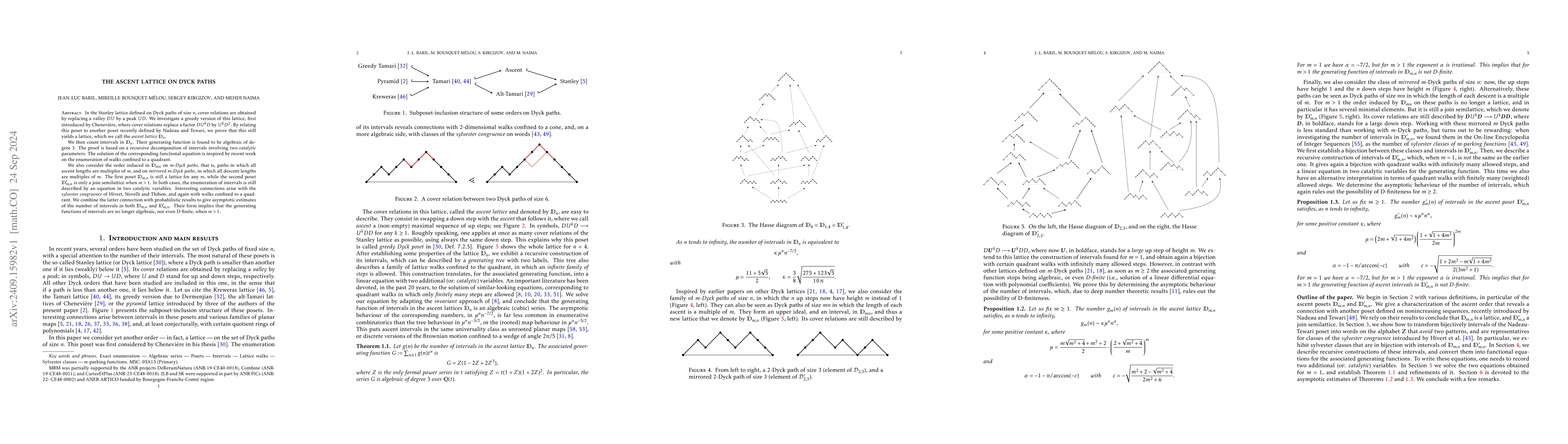 Thumbnail for The ascent lattice on Dyck paths