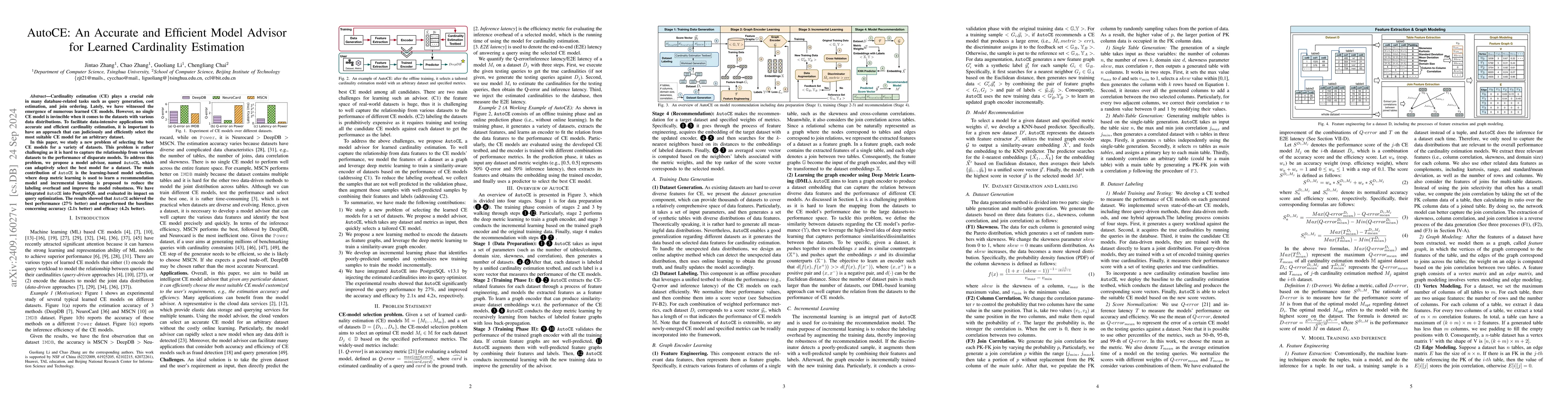 Thumbnail for AutoCE: An Accurate and Efficient Model Advisor for Learned Cardinality
  Estimation
