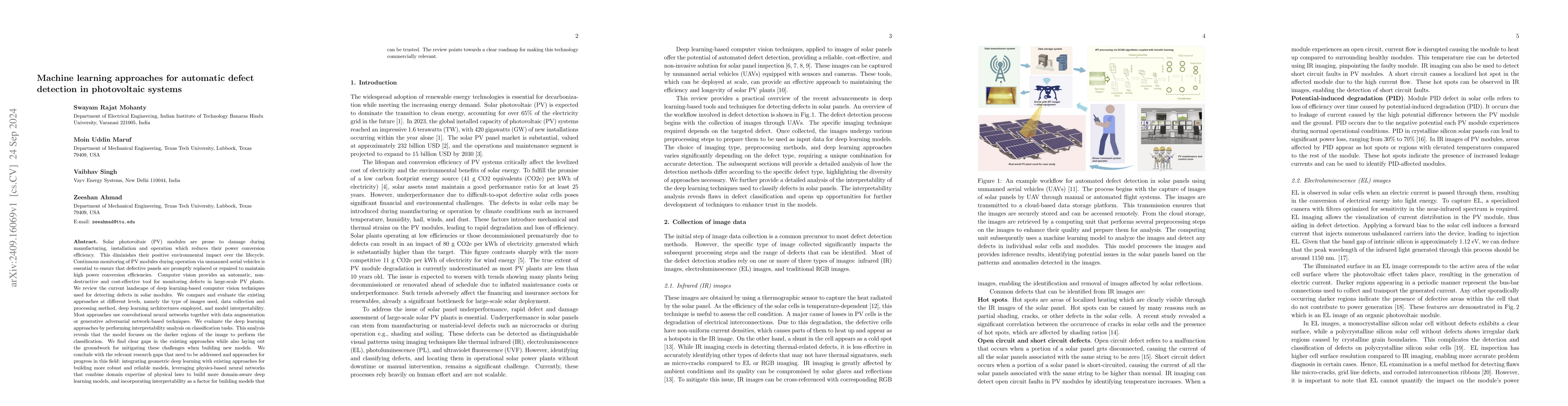Thumbnail for Machine learning approaches for automatic defect detection in
  photovoltaic systems