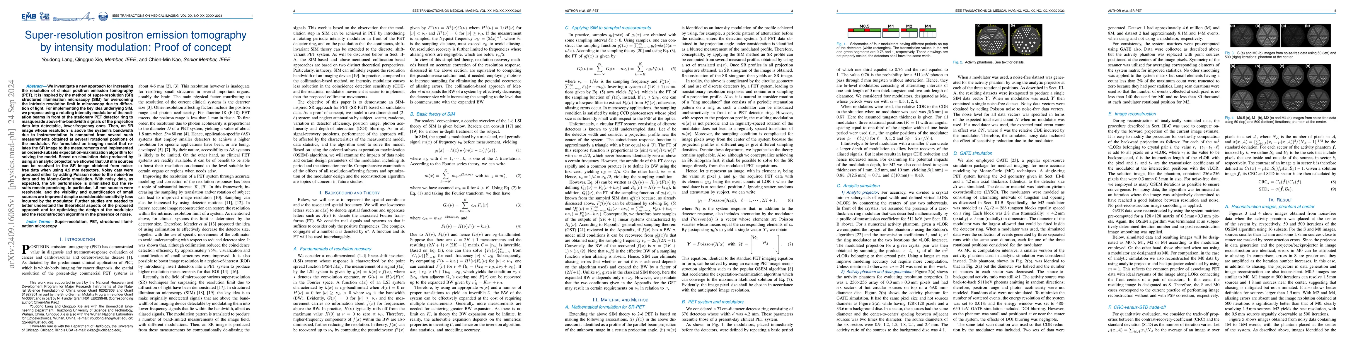 Thumbnail for Super-resolution positron emission tomography by intensity modulation:
  Proof of concept
