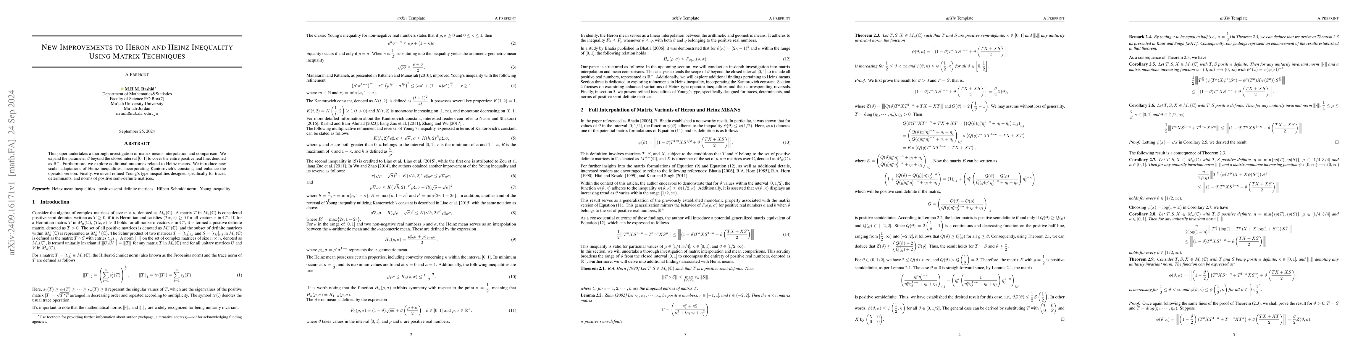 Thumbnail for New Improvements to Heron and Heinz Inequality Using Matrix Techniques
