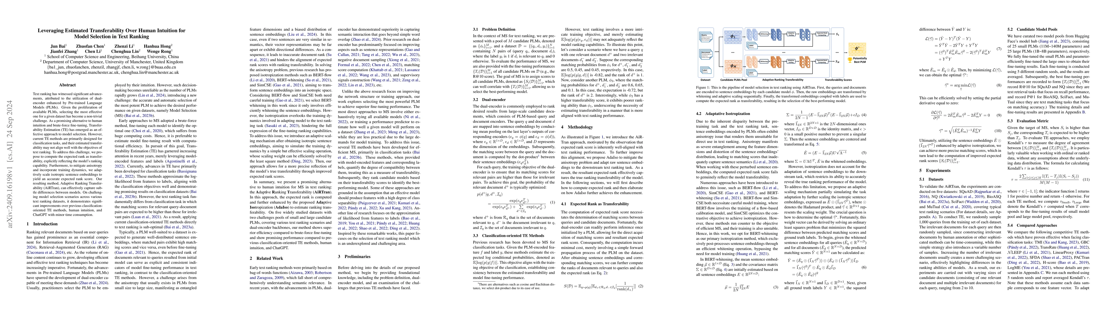 Thumbnail for Leveraging Estimated Transferability Over Human Intuition for Model
  Selection in Text Ranking