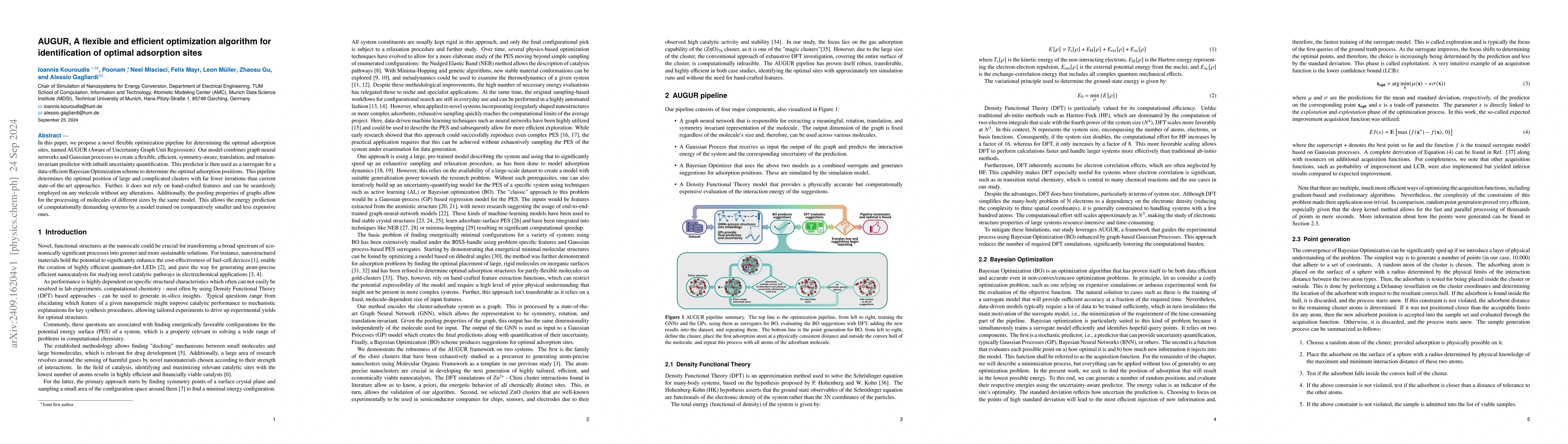 Thumbnail for AUGUR, A flexible and efficient optimization algorithm for
  identification of optimal adsorption sites