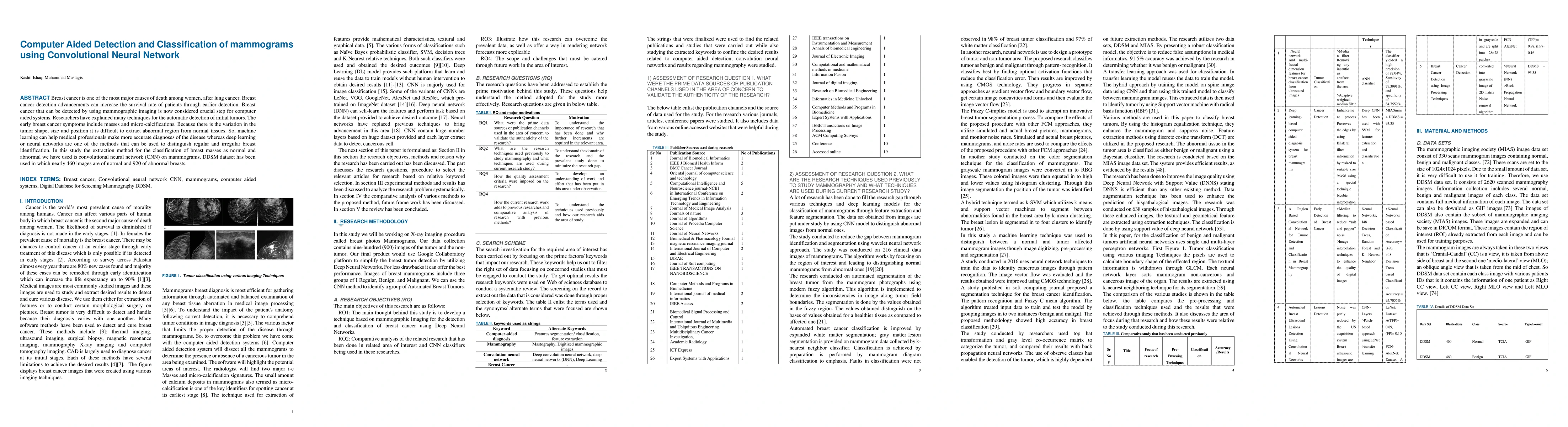 Thumbnail for Computer Aided Detection and Classification of mammograms using
  Convolutional Neural Network