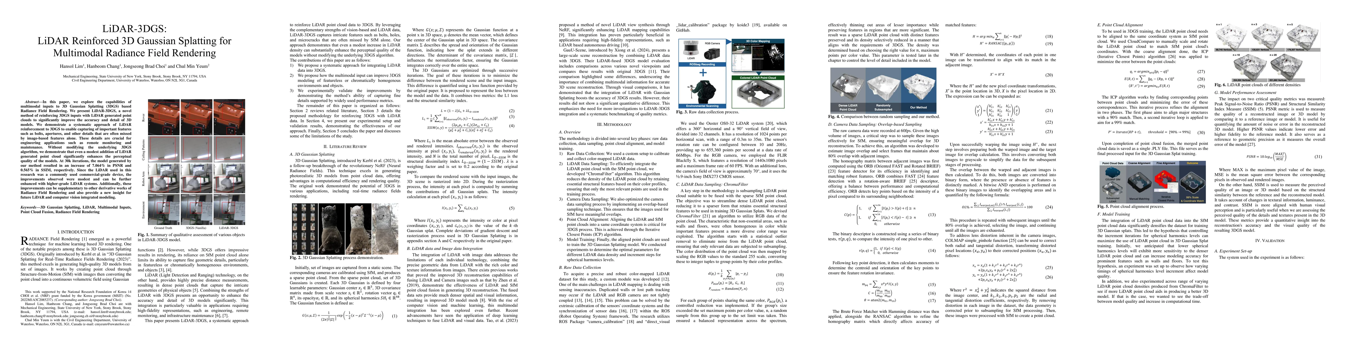 Thumbnail for LiDAR-3DGS: LiDAR Reinforced 3D Gaussian Splatting for Multimodal
  Radiance Field Rendering