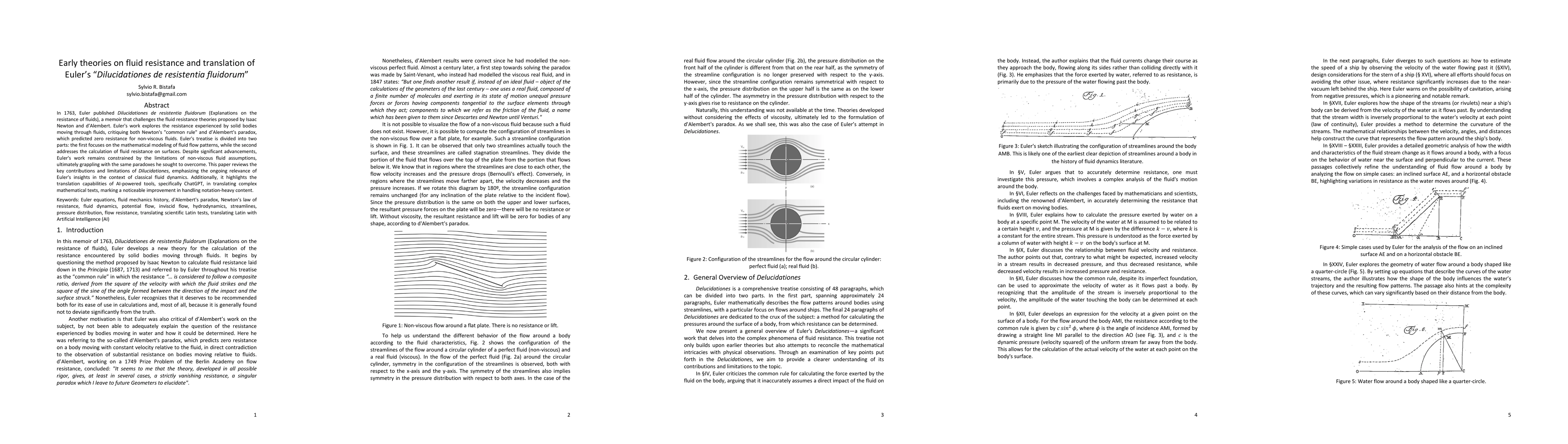 Thumbnail for Early theories on fluid resistance and translation of Euler's
  "Dilucidationes de resistentia fluidorum"