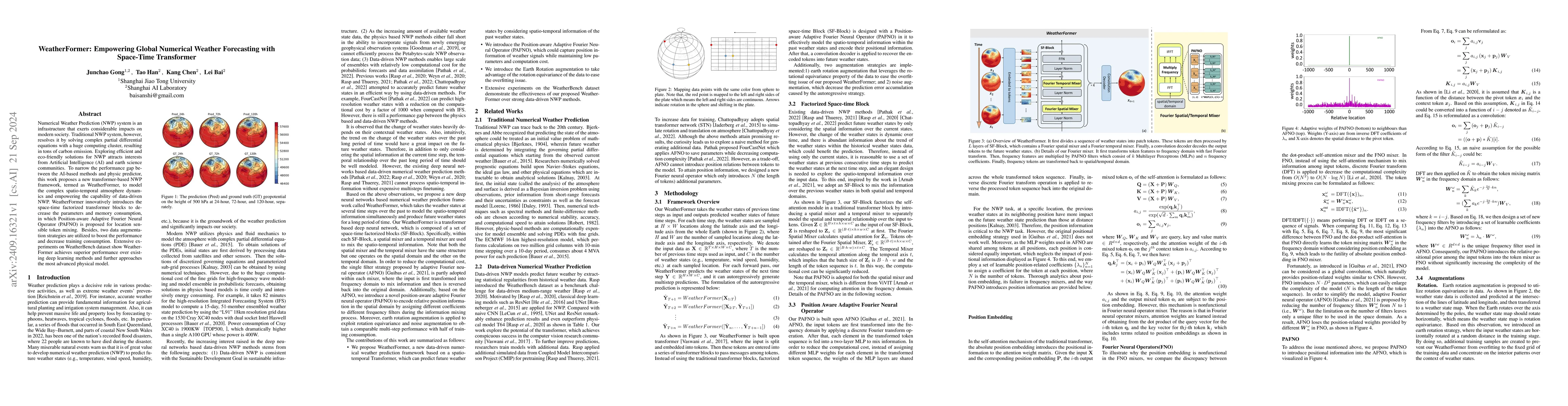 Thumbnail for WeatherFormer: Empowering Global Numerical Weather Forecasting with
  Space-Time Transformer
