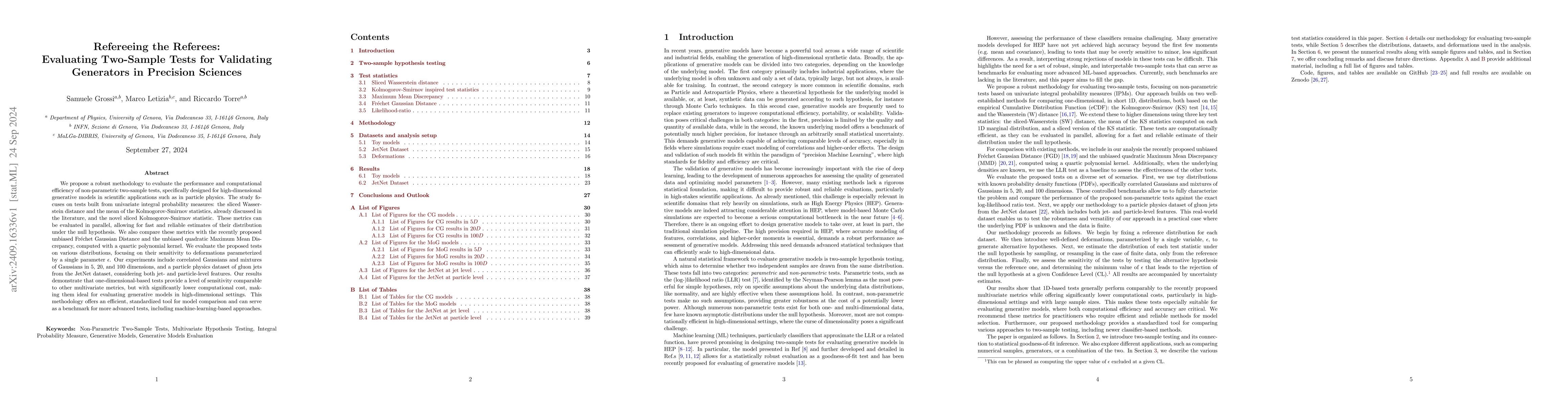 Thumbnail for Refereeing the Referees: Evaluating Two-Sample Tests for Validating
  Generators in Precision Sciences