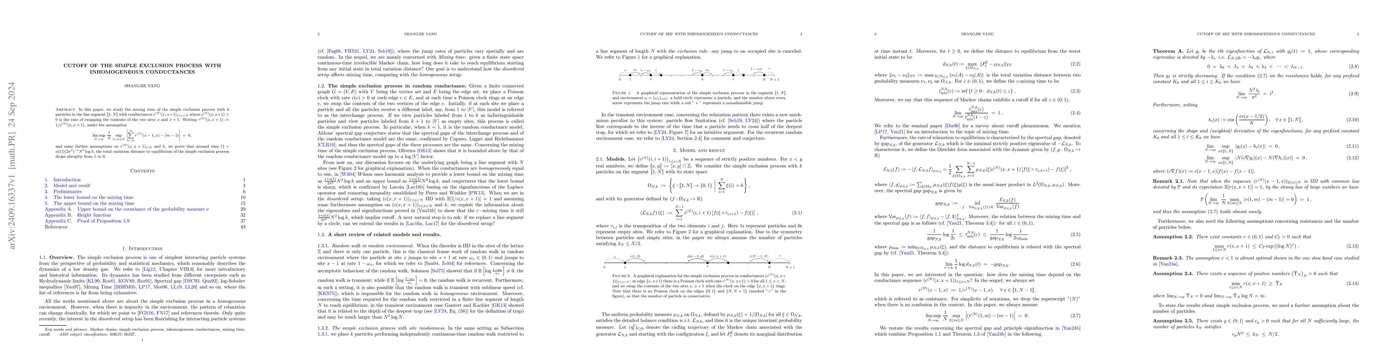 Thumbnail for Cutoff of the simple exclusion process with inhomogeneous conductances