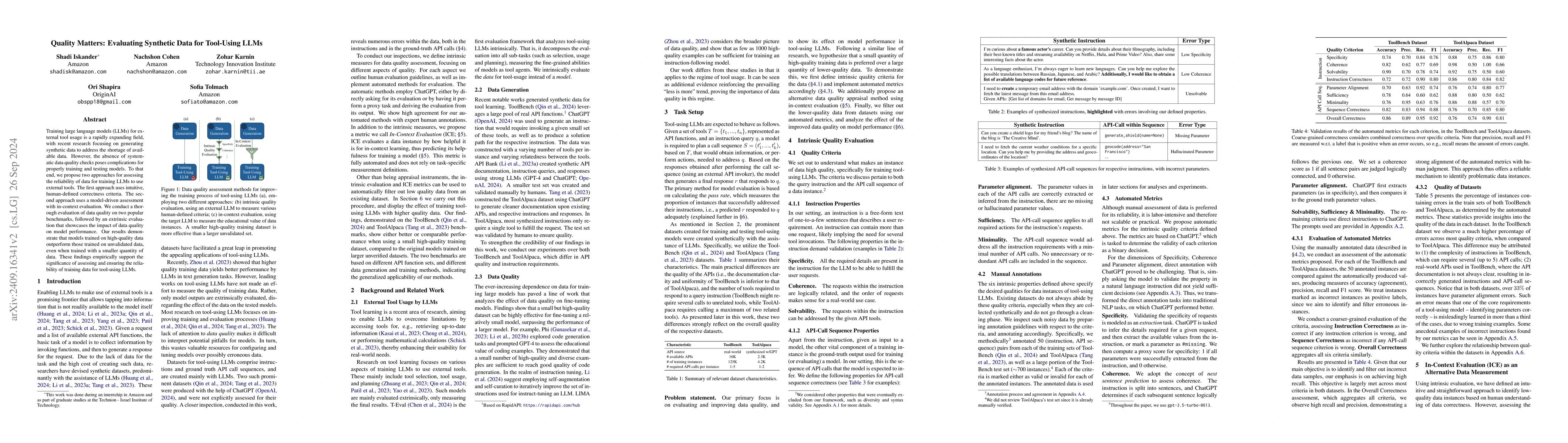 Thumbnail for Quality Matters: Evaluating Synthetic Data for Tool-Using LLMs