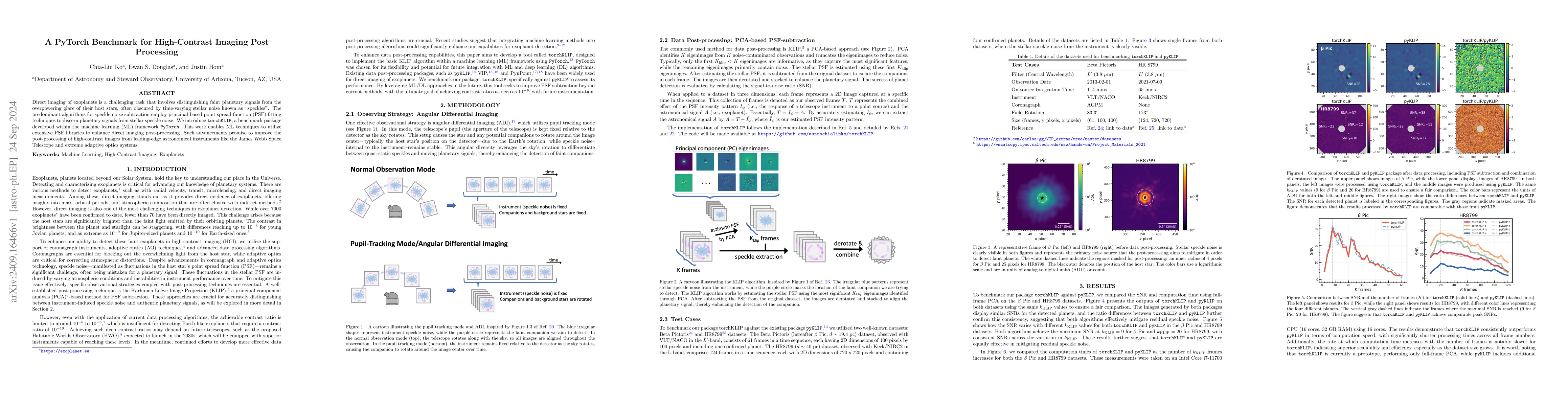 Thumbnail for A PyTorch Benchmark for High-Contrast Imaging Post Processing