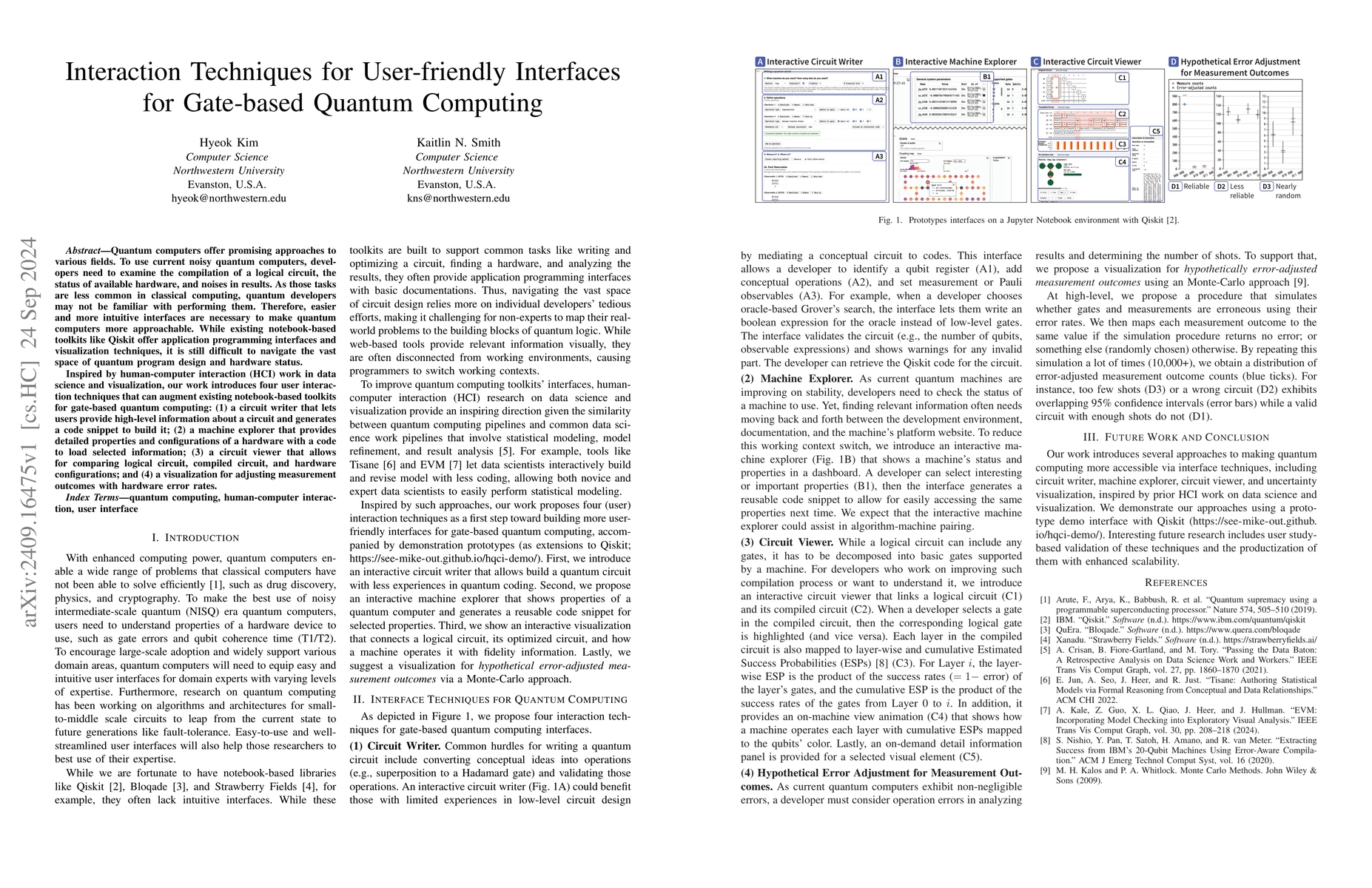 Thumbnail for Interaction Techniques for User-friendly Interfaces for Gate-based
  Quantum Computing