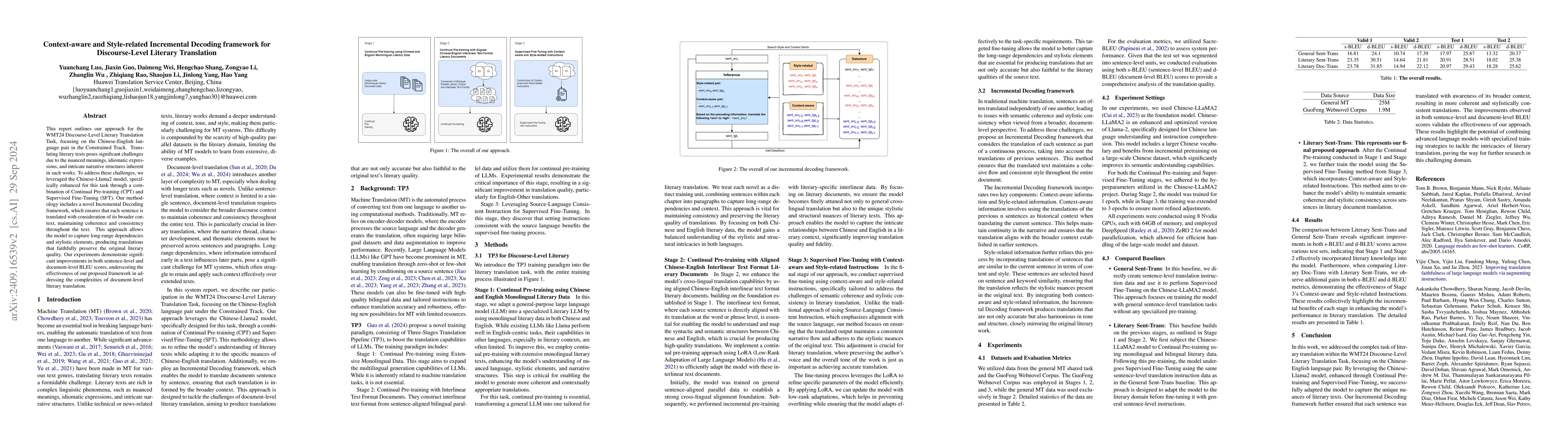 Thumbnail for Context-aware and Style-related Incremental Decoding framework for
  Discourse-Level Literary Translation