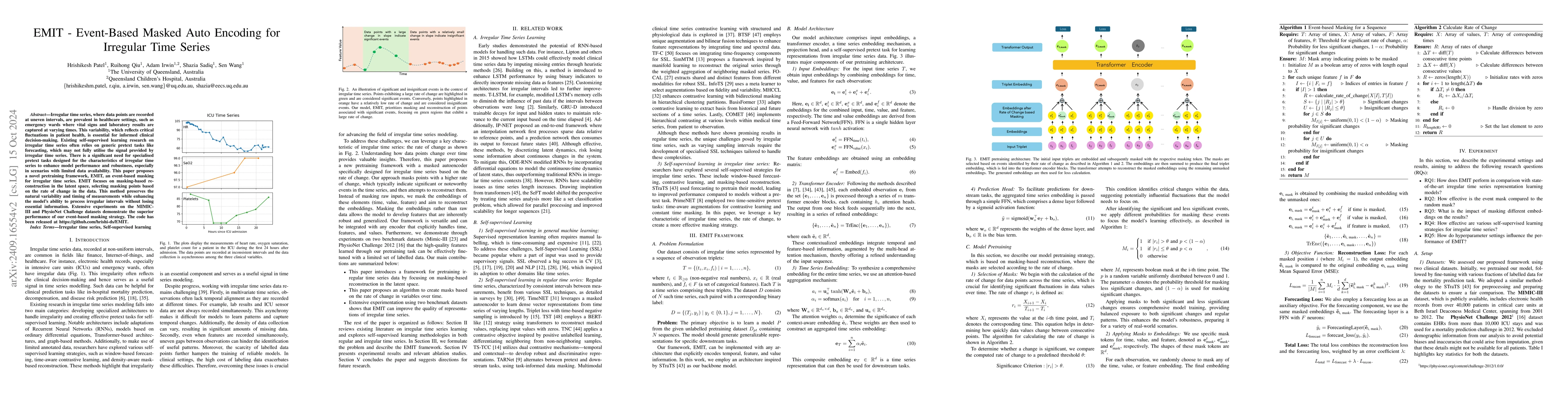 Thumbnail for EMIT- Event-Based Masked Auto Encoding for Irregular Time Series