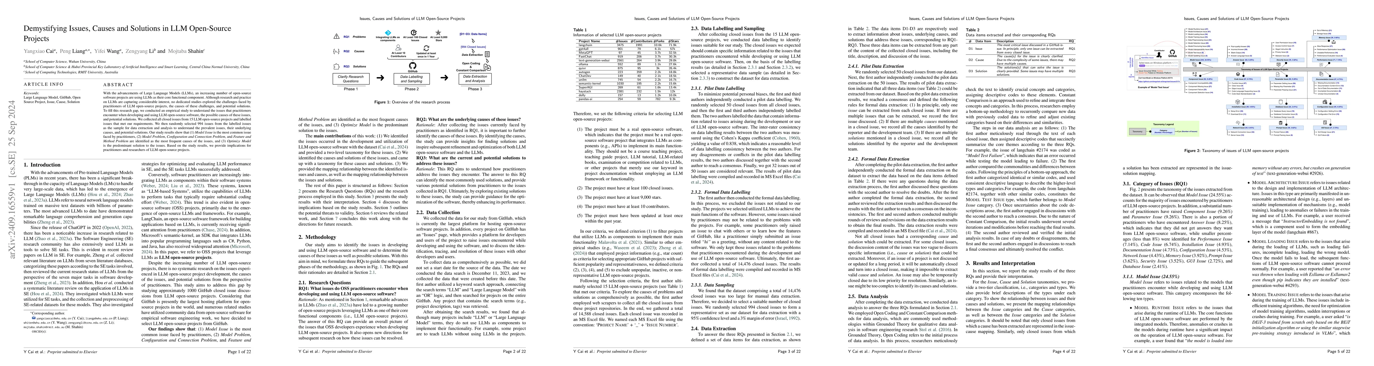 Thumbnail for Demystifying Issues, Causes and Solutions in LLM Open-Source Projects