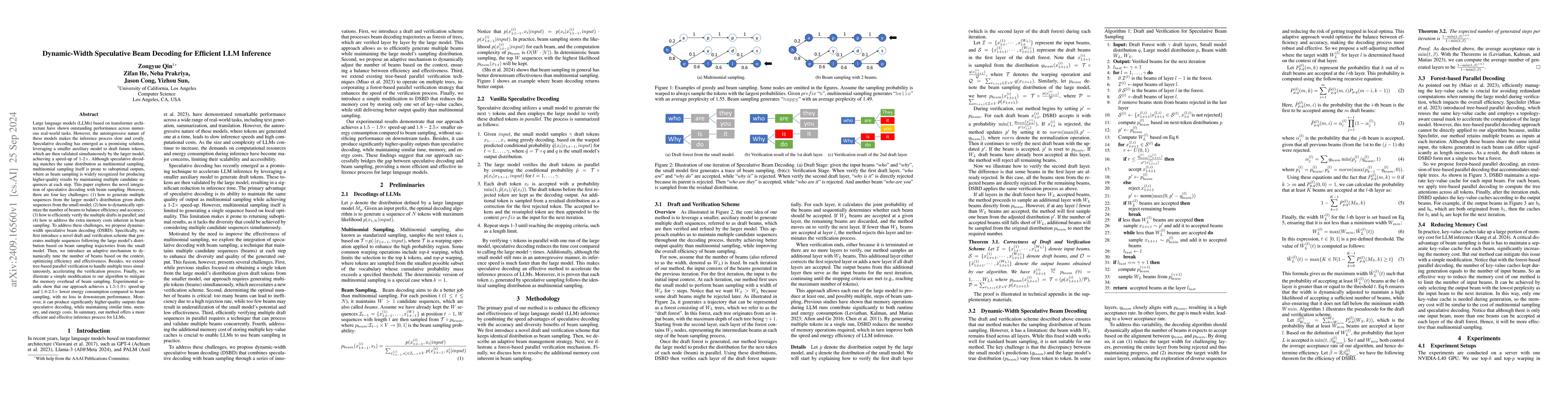 Thumbnail for Dynamic-Width Speculative Beam Decoding for Efficient LLM Inference