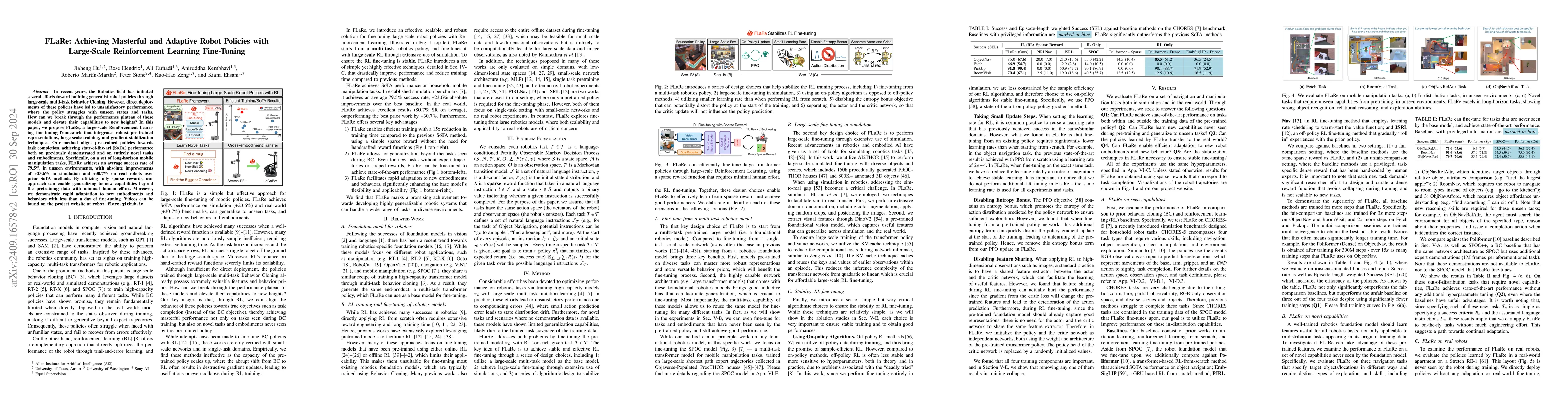 Thumbnail for FLaRe: Achieving Masterful and Adaptive Robot Policies with Large-Scale
  Reinforcement Learning Fine-Tuning