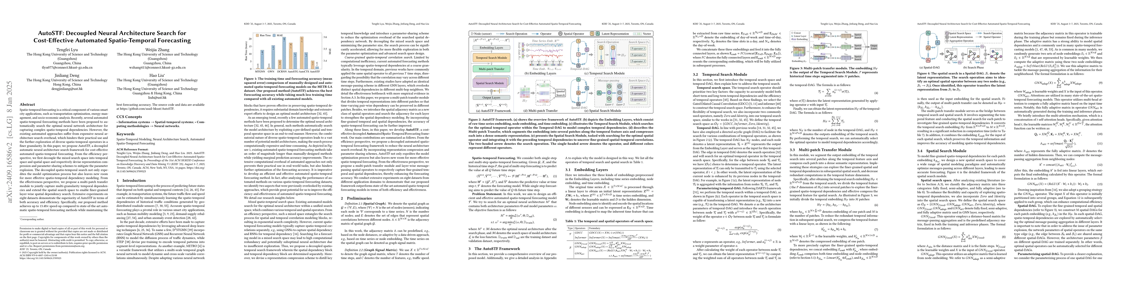 Thumbnail for AutoSTF: Decoupled Neural Architecture Search for Cost-Effective
  Automated Spatio-Temporal Forecasting