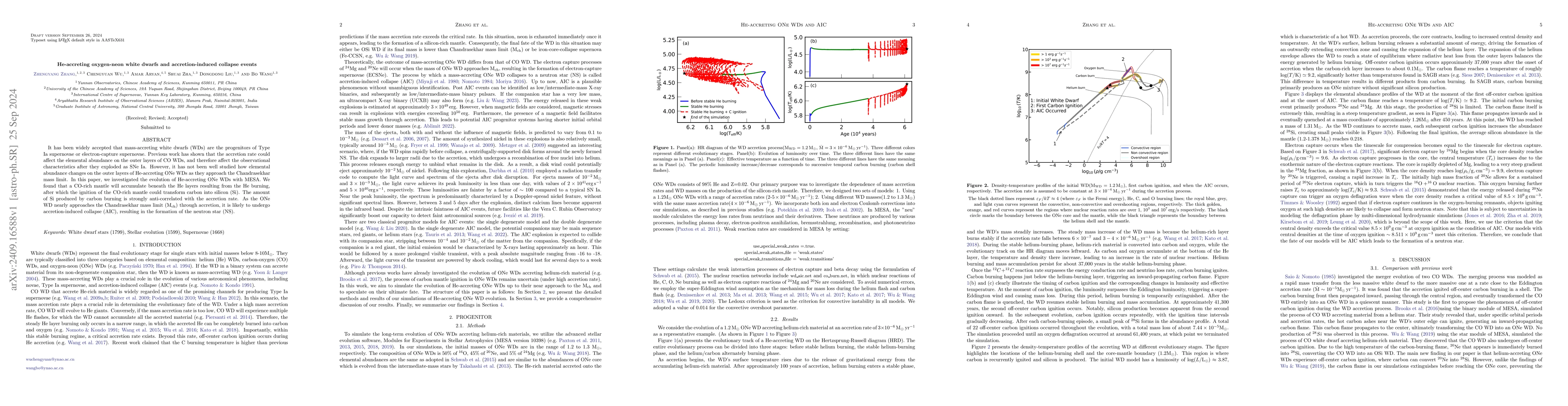 Thumbnail for He-accreting oxygen-neon white dwarfs and accretion-induced collapse
  events