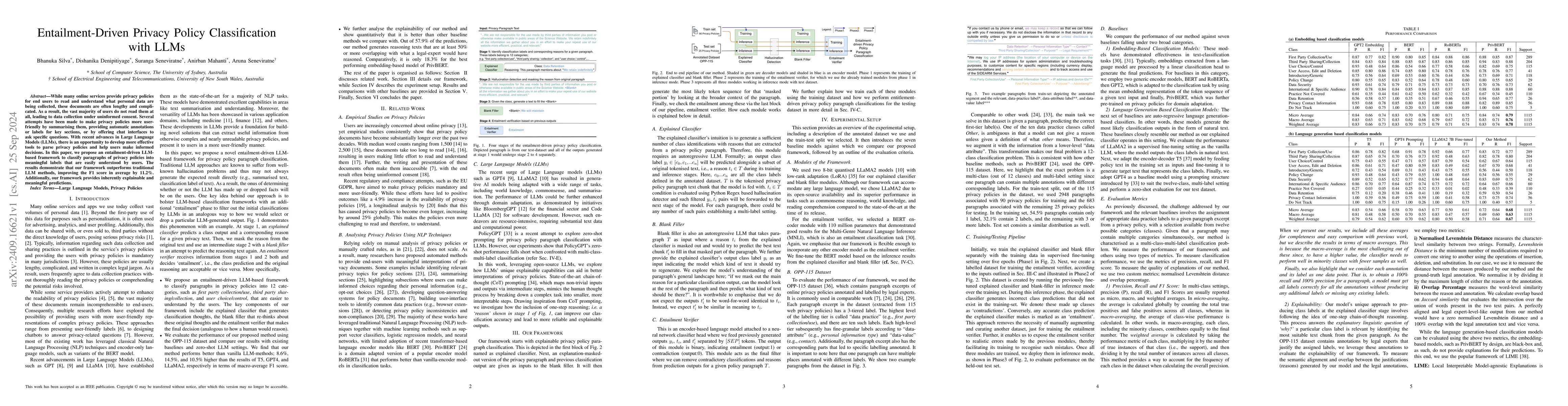 Thumbnail for Entailment-Driven Privacy Policy Classification with LLMs