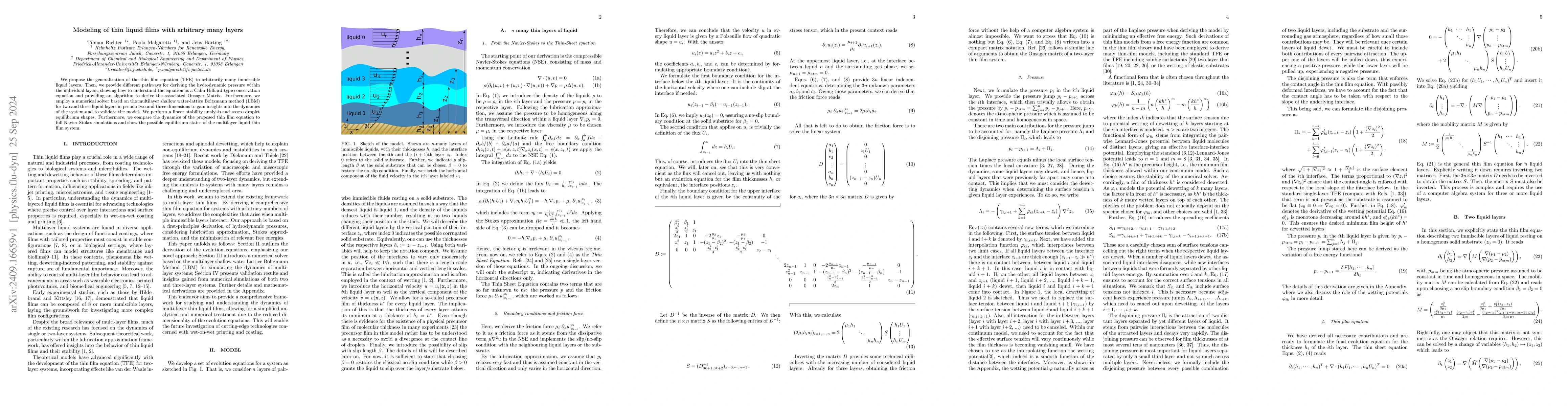 Thumbnail for Modeling of thin liquid films with arbitrary many layers