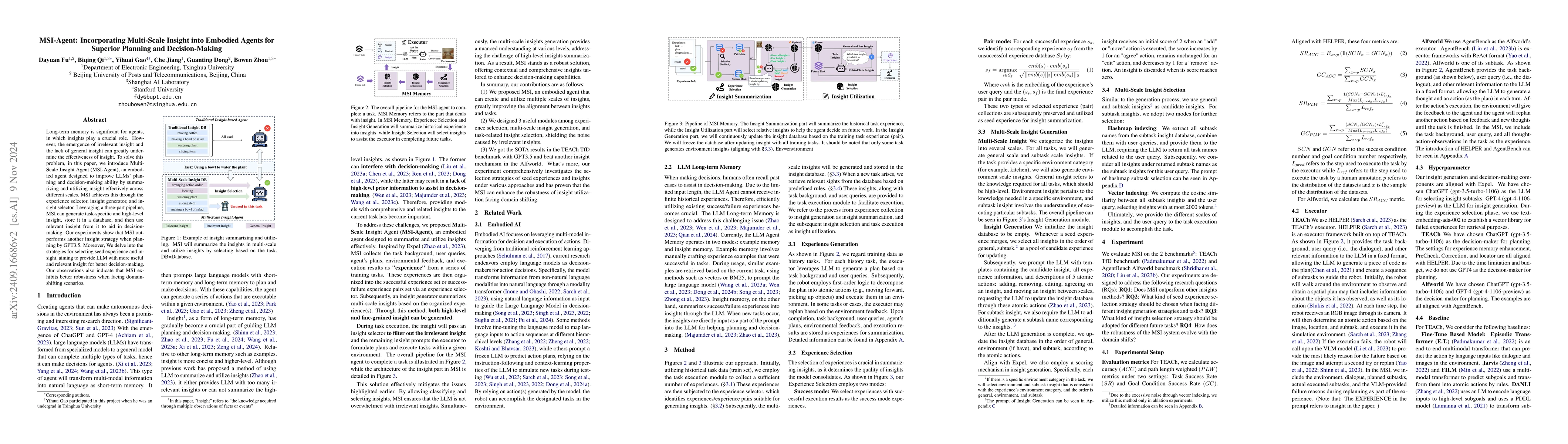 Thumbnail for MSI-Agent: Incorporating Multi-Scale Insight into Embodied Agents for
  Superior Planning and Decision-Making