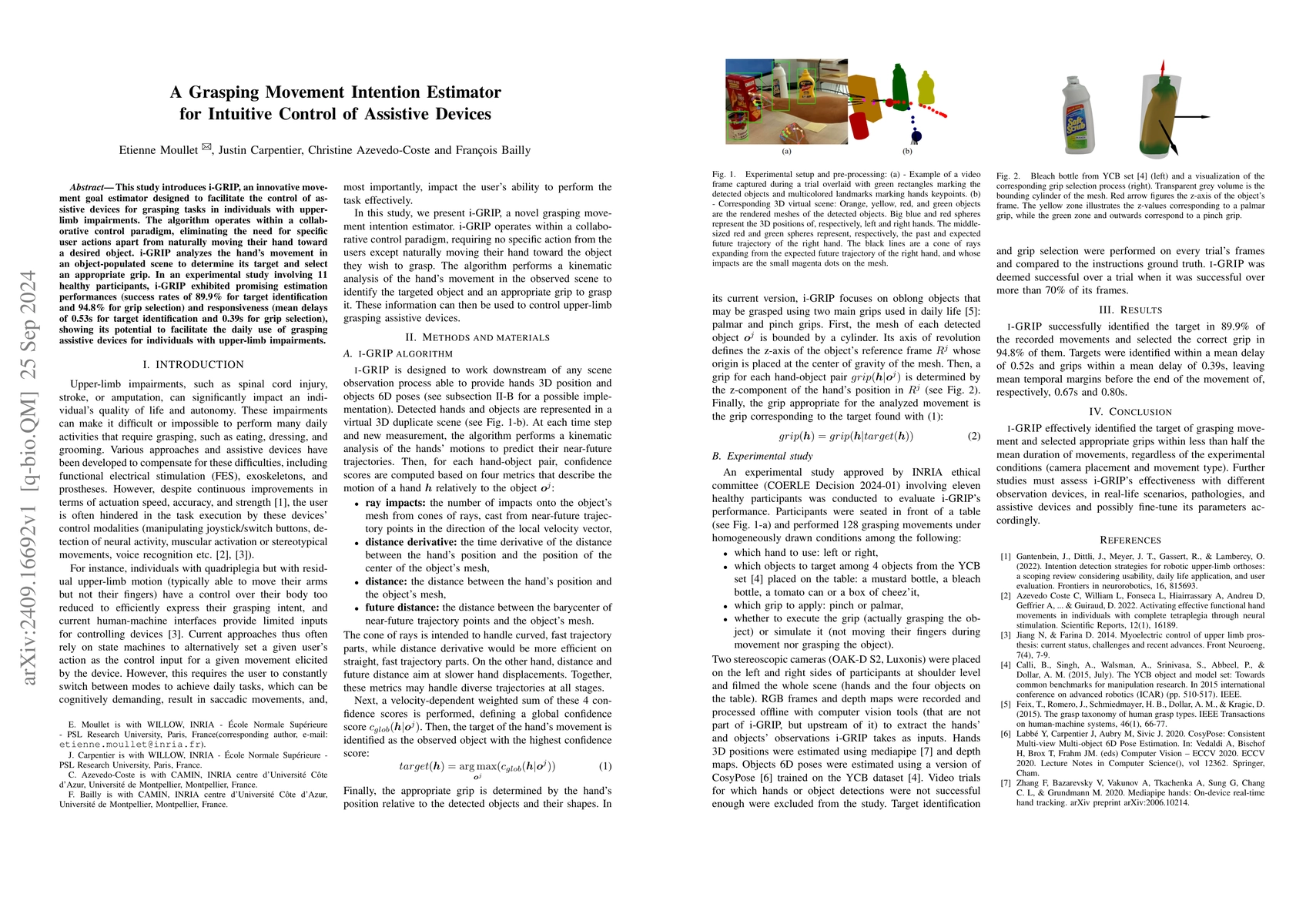 Thumbnail for A Grasping Movement Intention Estimator for Intuitive Control of
  Assistive Devices