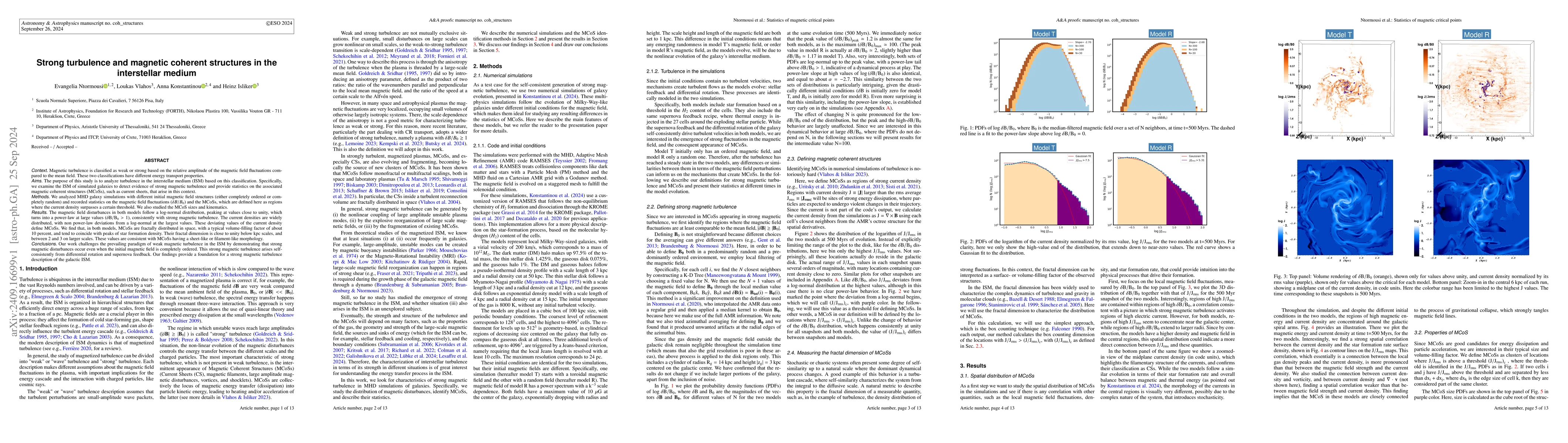 Thumbnail for Strong turbulence and magnetic coherent structures in the interstellar
  medium