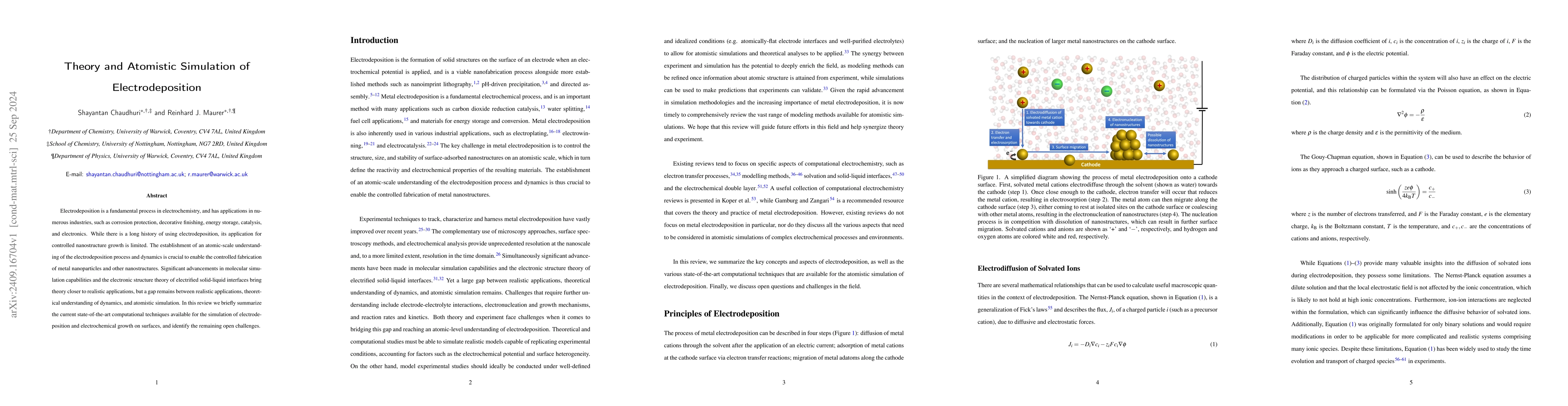 Thumbnail for Theory and Atomistic Simulation of Electrodeposition