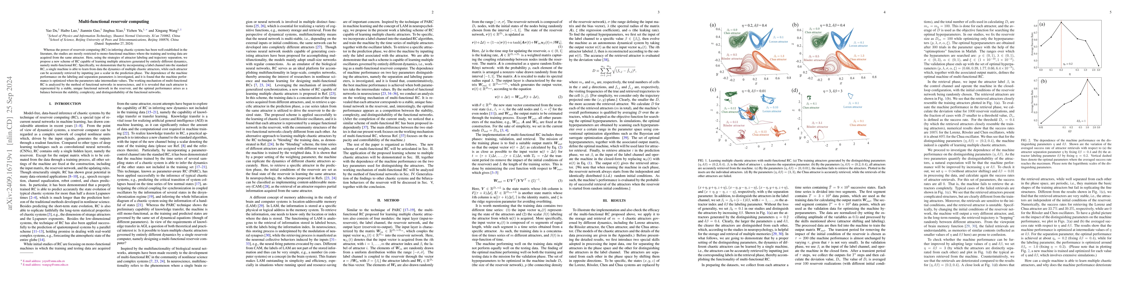 Thumbnail for Multi-functional reservoir computing