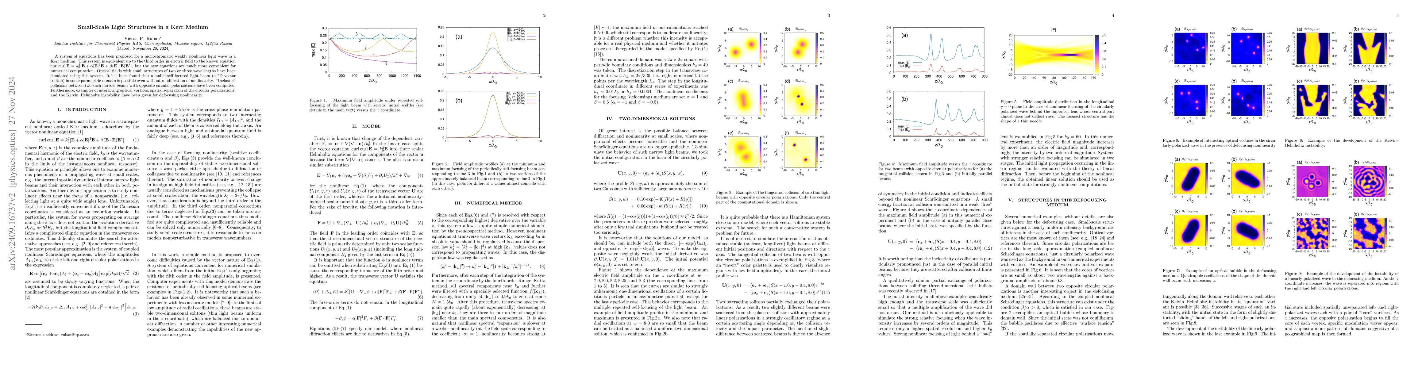 Thumbnail for Small-scale light structures in a Kerr medium
