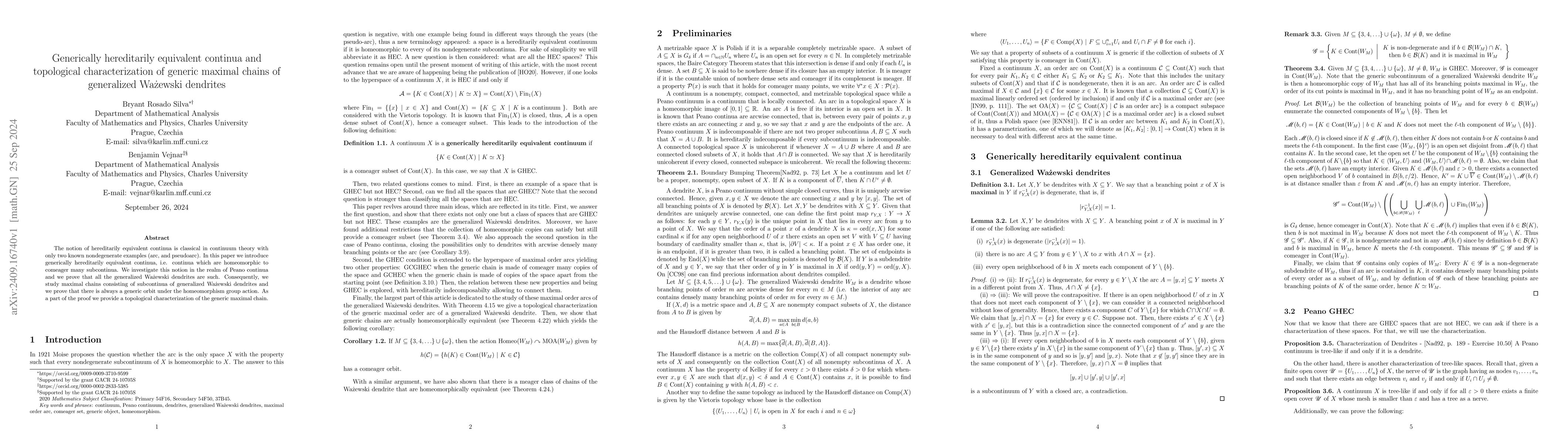 Thumbnail for Generically hereditarily equivalent continua and topological
  characterization of generic maximal chains of generalized Ważewski
  dendrites