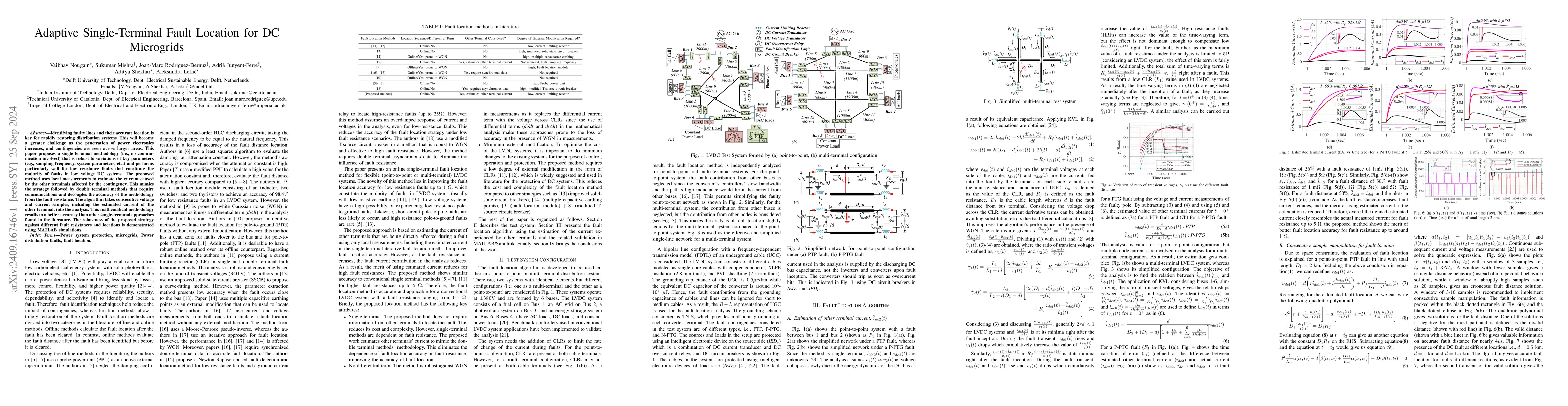 Thumbnail for Adaptive Single-Terminal Fault Location for DC Microgrids