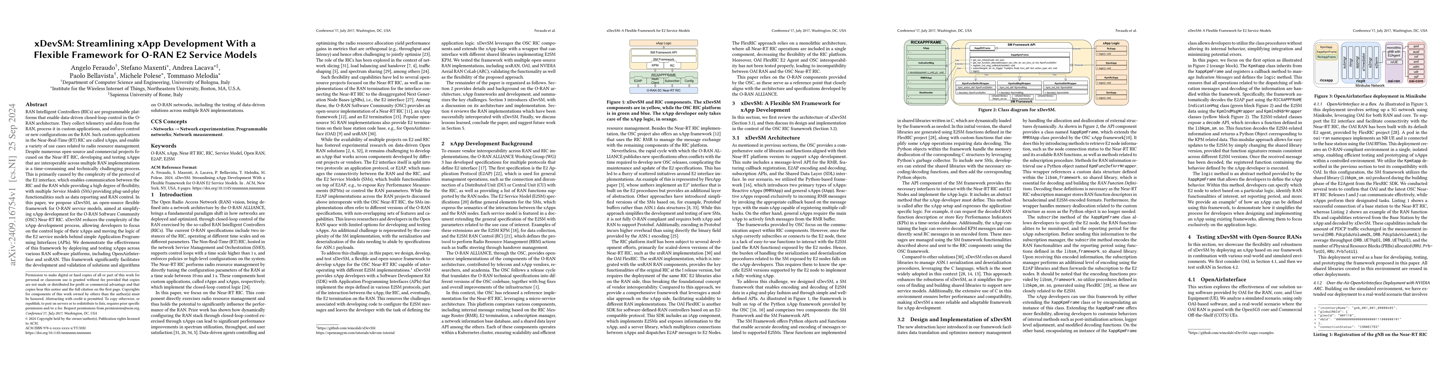 Thumbnail for xDevSM: Streamlining xApp Development With a Flexible Framework for
  O-RAN E2 Service Models