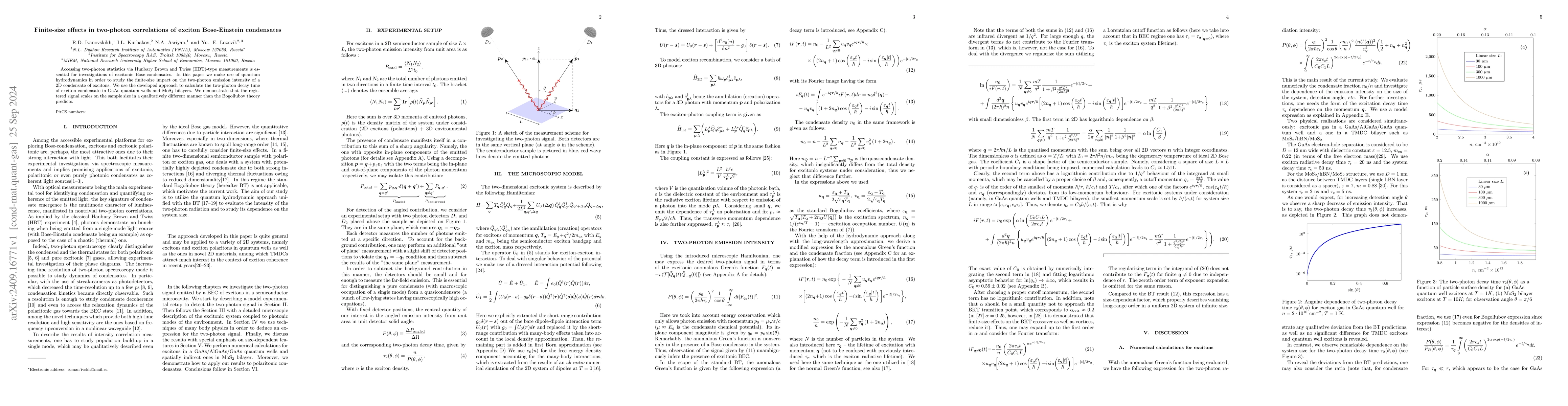 Thumbnail for Finite-size effects in two-photon correlations of exciton Bose-Einstein
  condensates