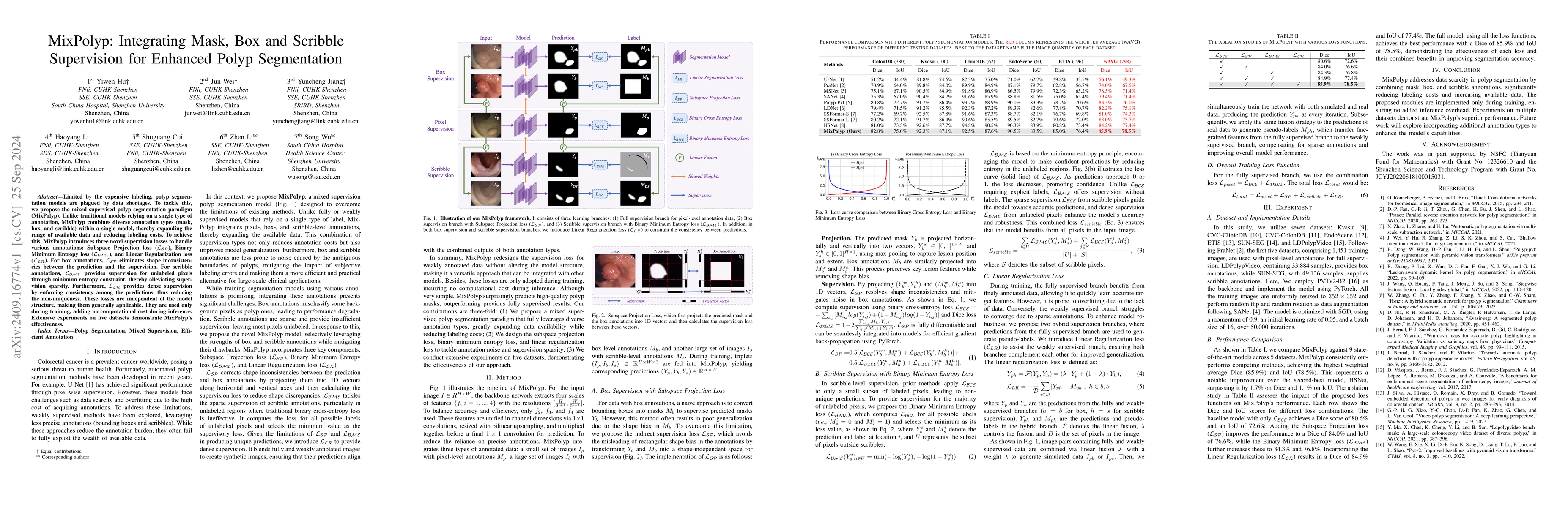 Thumbnail for MixPolyp: Integrating Mask, Box and Scribble Supervision for Enhanced
  Polyp Segmentation