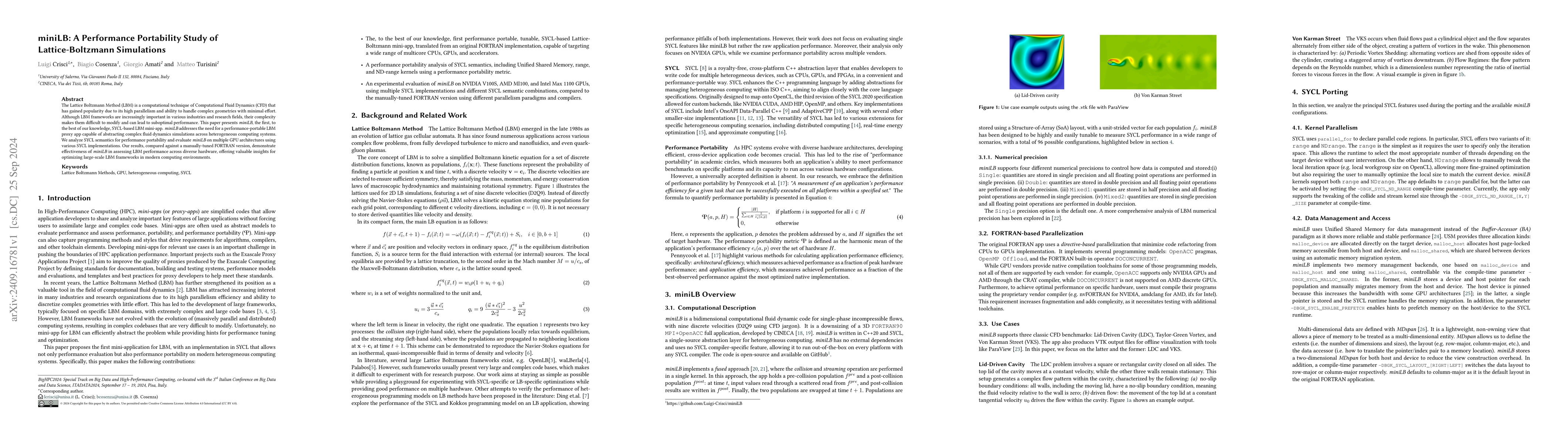 Thumbnail for miniLB: A Performance Portability Study of Lattice-Boltzmann Simulations
