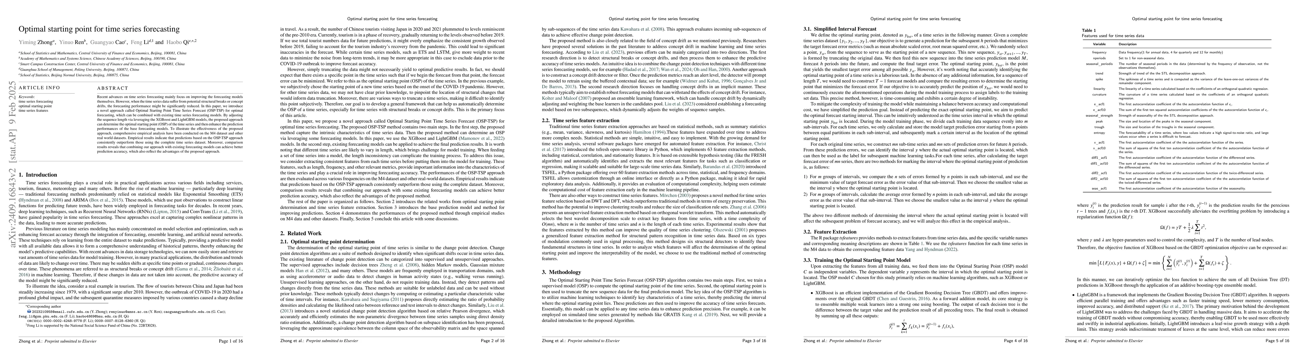 Thumbnail for Optimal starting point for time series forecasting