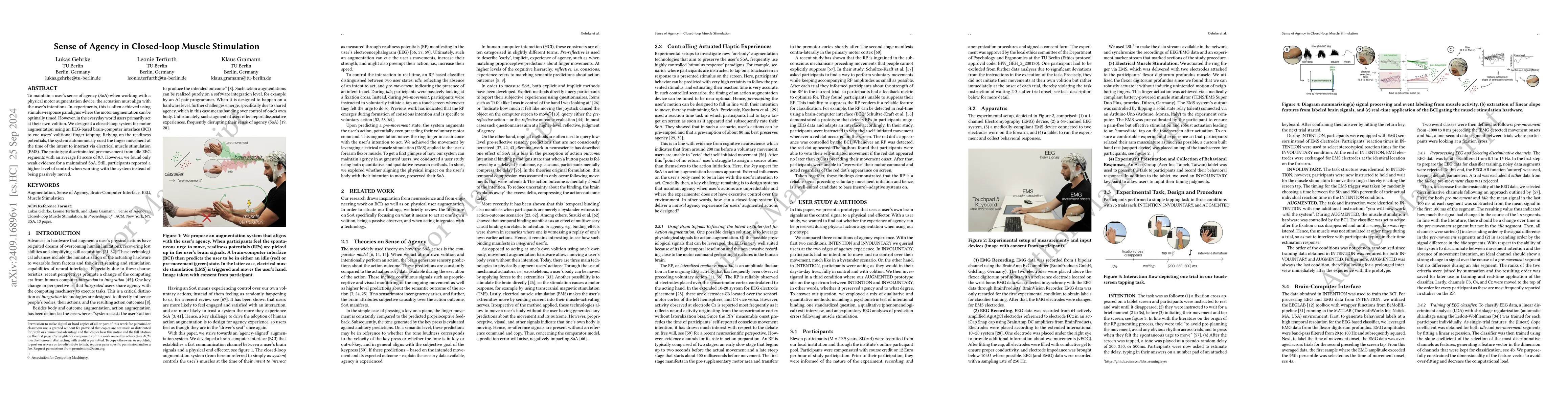 Thumbnail for Sense of Agency in Closed-loop Muscle Stimulation
