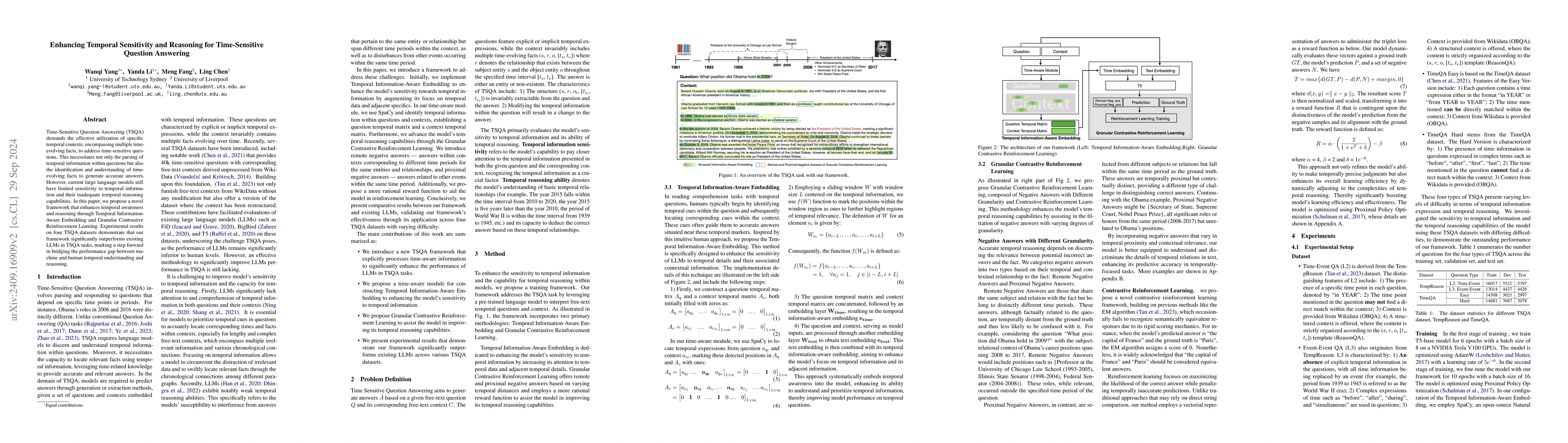 Thumbnail for Enhancing Temporal Sensitivity and Reasoning for Time-Sensitive Question
  Answering