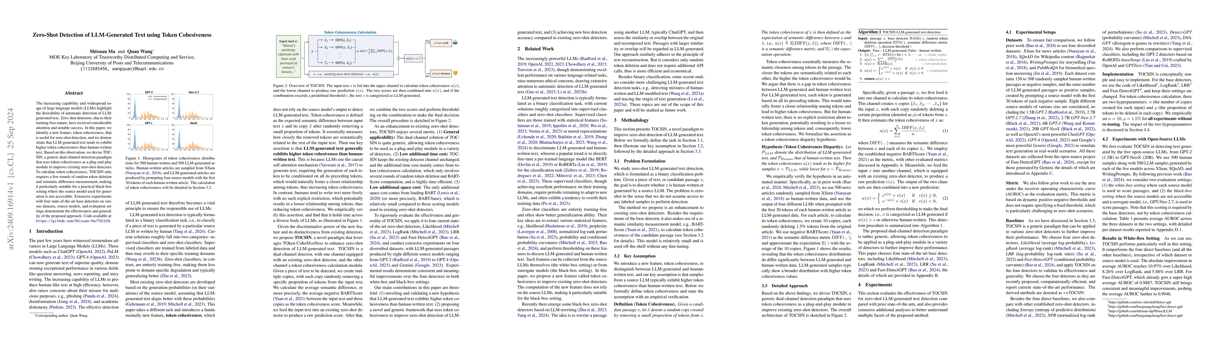 Thumbnail for Zero-Shot Detection of LLM-Generated Text using Token Cohesiveness