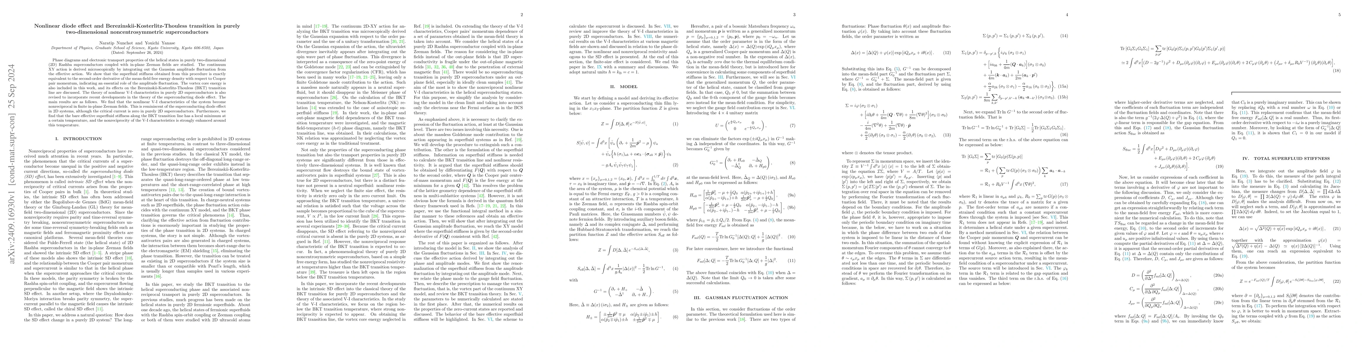 Thumbnail for Nonlinear diode effect and Berezinskii-Kosterlitz-Thouless transition in
  purely two-dimensional noncentrosymmetric superconductors