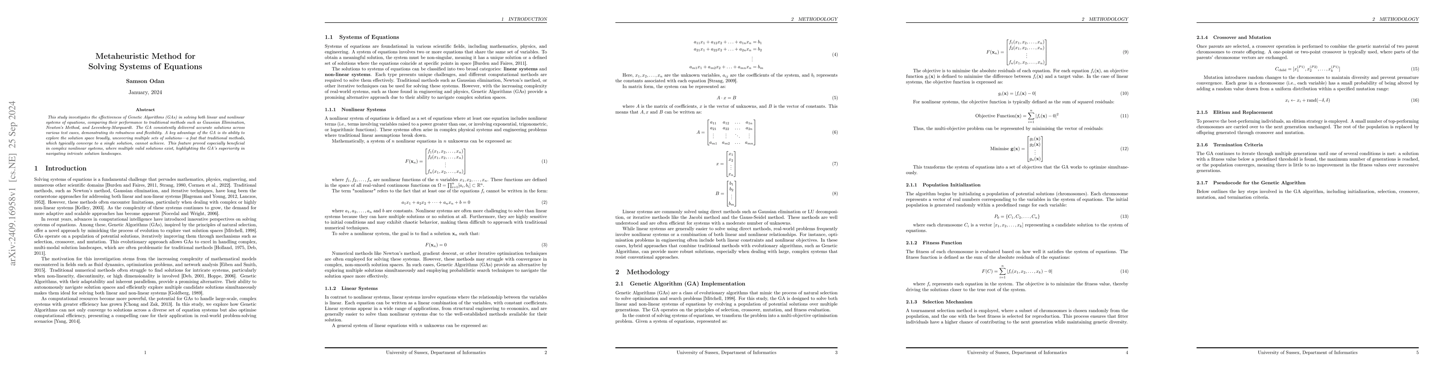 Thumbnail for Metaheuristic Method for Solving Systems of Equations