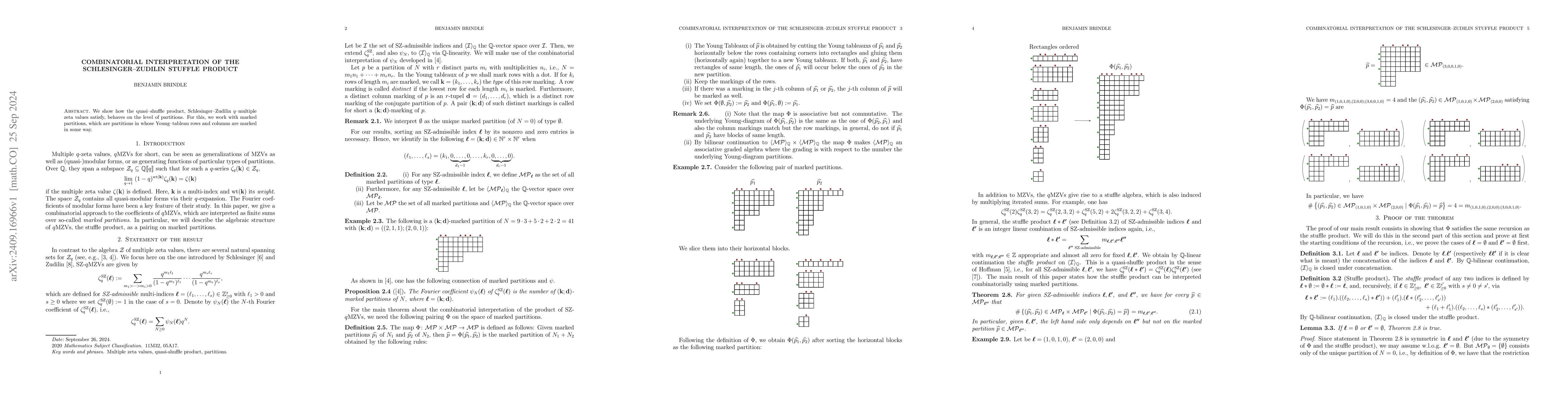 Thumbnail for Combinatorial interpretation of the Schlesinger-Zudilin stuffle product