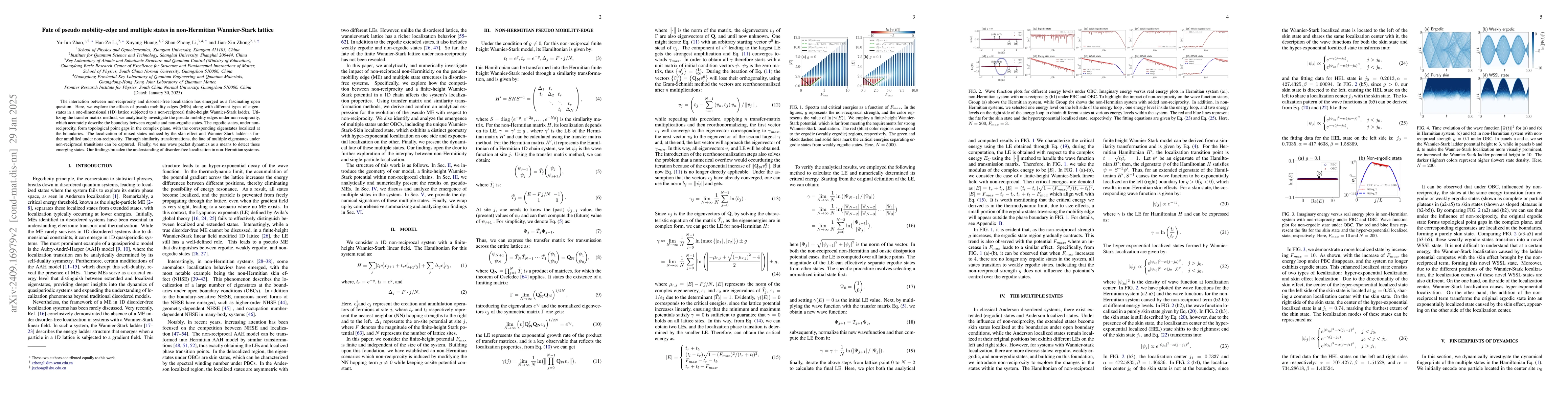 Thumbnail for Fate of pseudo mobility-edge and multi-states in non-Hermitian
  Wannier-Stark lattice