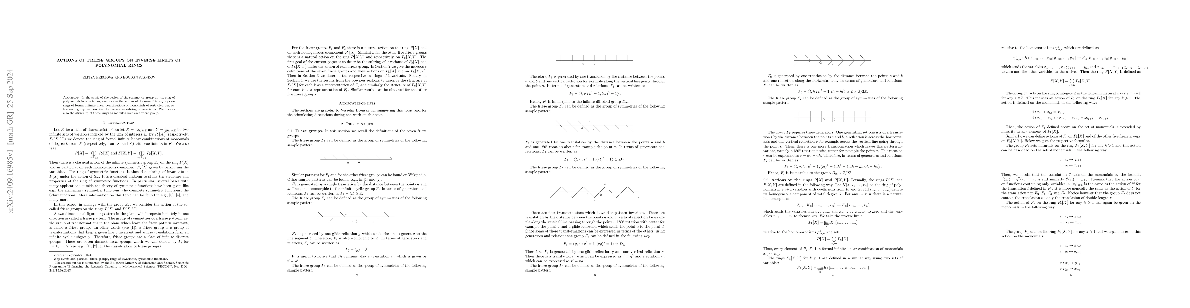 Thumbnail for Actions of frieze groups on inverse limits of polynomial rings