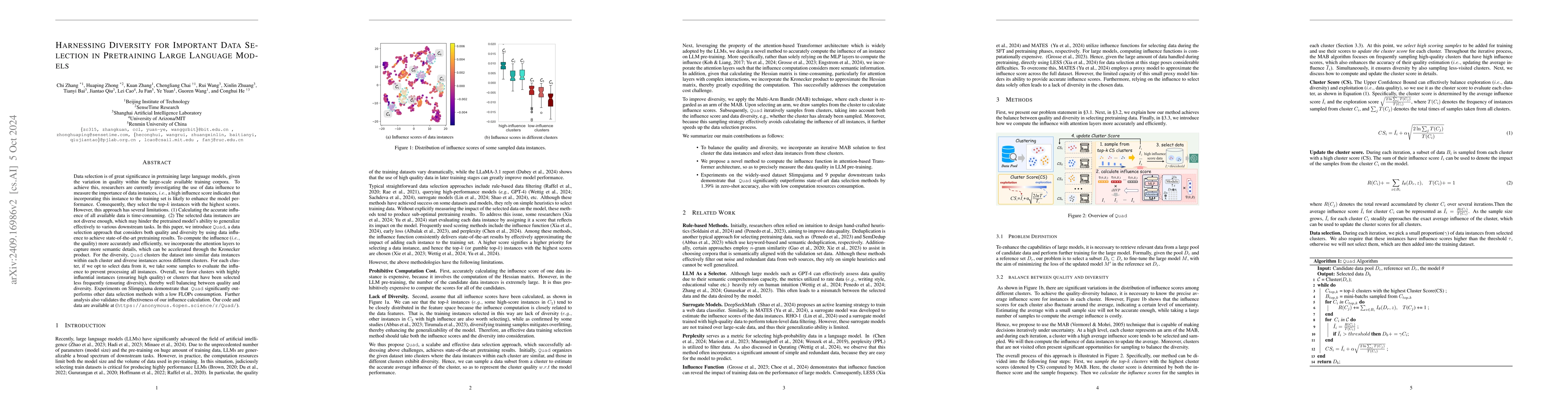 Thumbnail for Harnessing Diversity for Important Data Selection in Pretraining Large
  Language Models