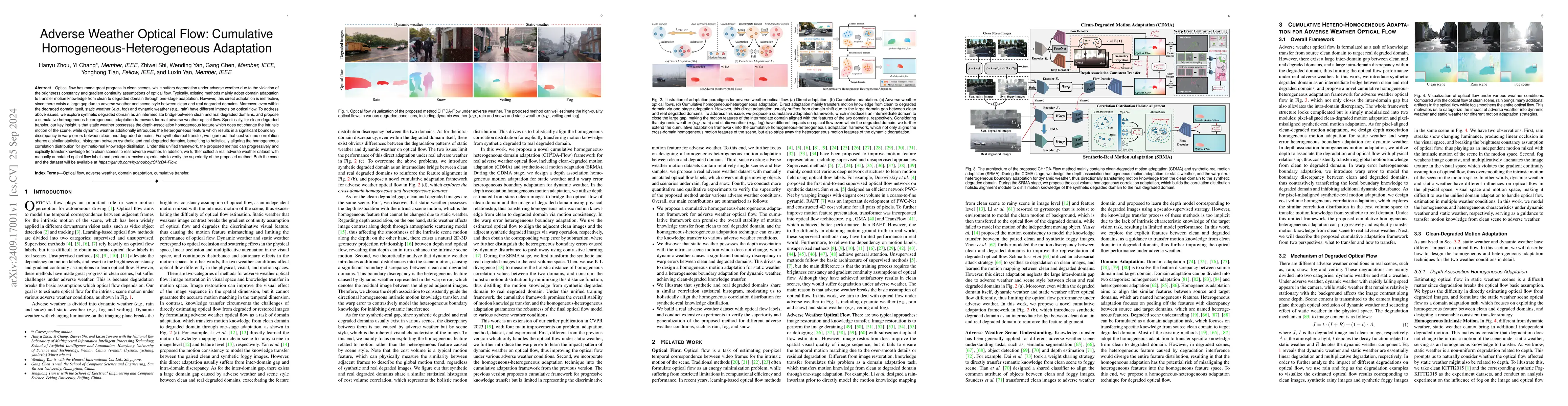 Thumbnail for Adverse Weather Optical Flow: Cumulative Homogeneous-Heterogeneous
  Adaptation