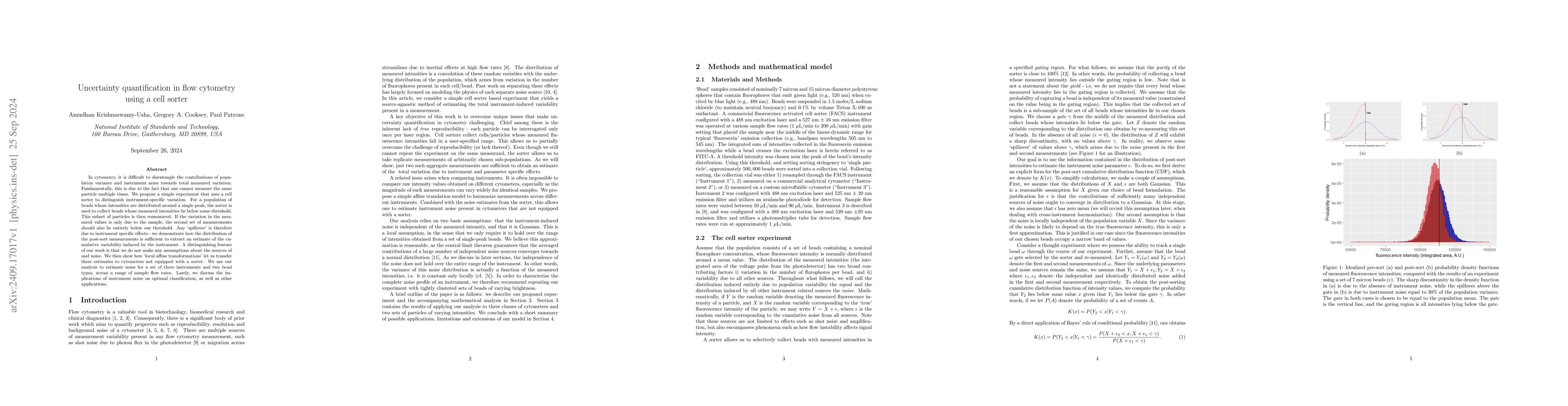 Thumbnail for Uncertainty quantification in flow cytometry using a cell sorter