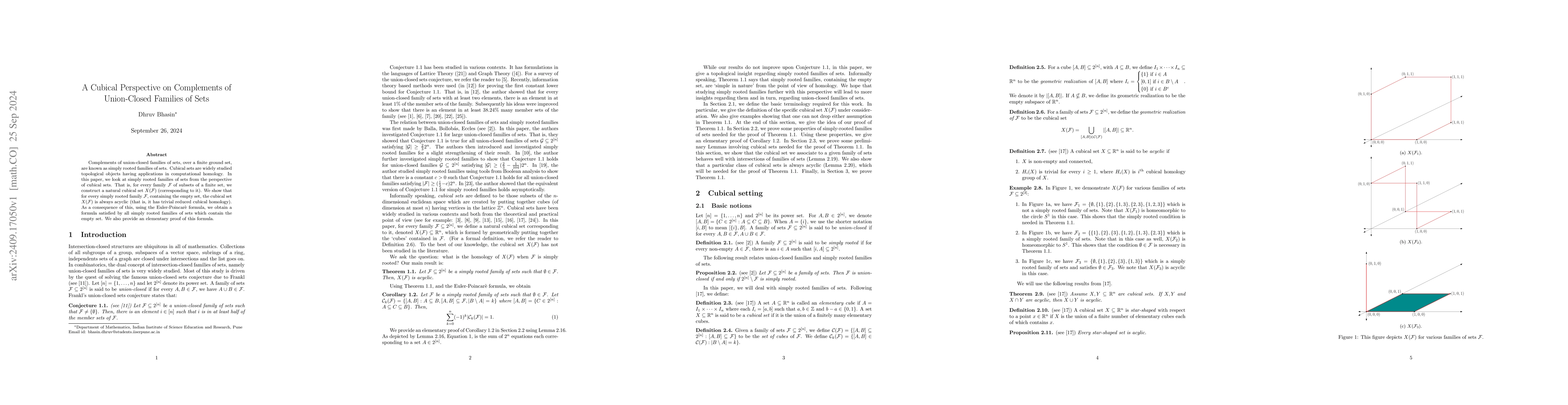 Thumbnail for A Cubical Perspective on Complements of Union-Closed Families of Sets
